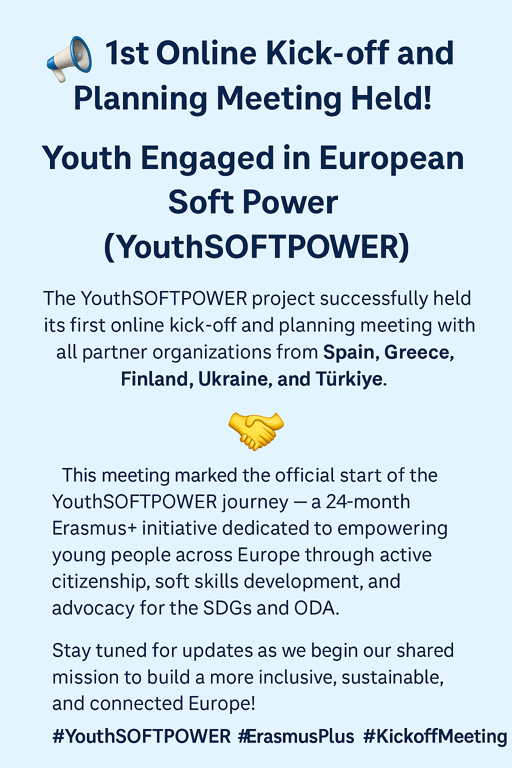 YouthSOFTPOWER Project Held Its 1st Online Kick-off and Planning Meeting